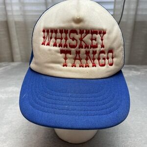 Vintage Whiskey Tango Mesh Snapback Cap Hat Blue White Magic Headwear Western